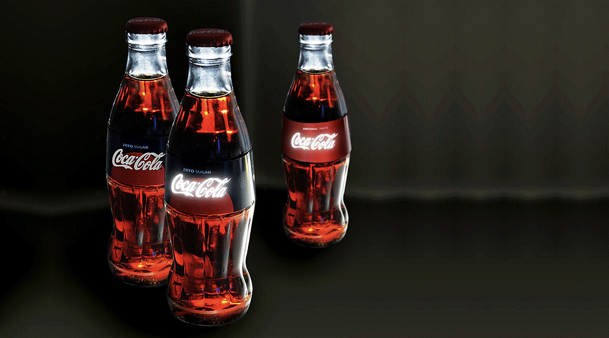 Luminous Coca Cola labels