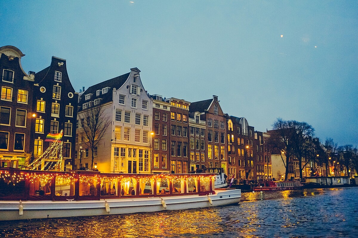 Amsterdam riverside city photo