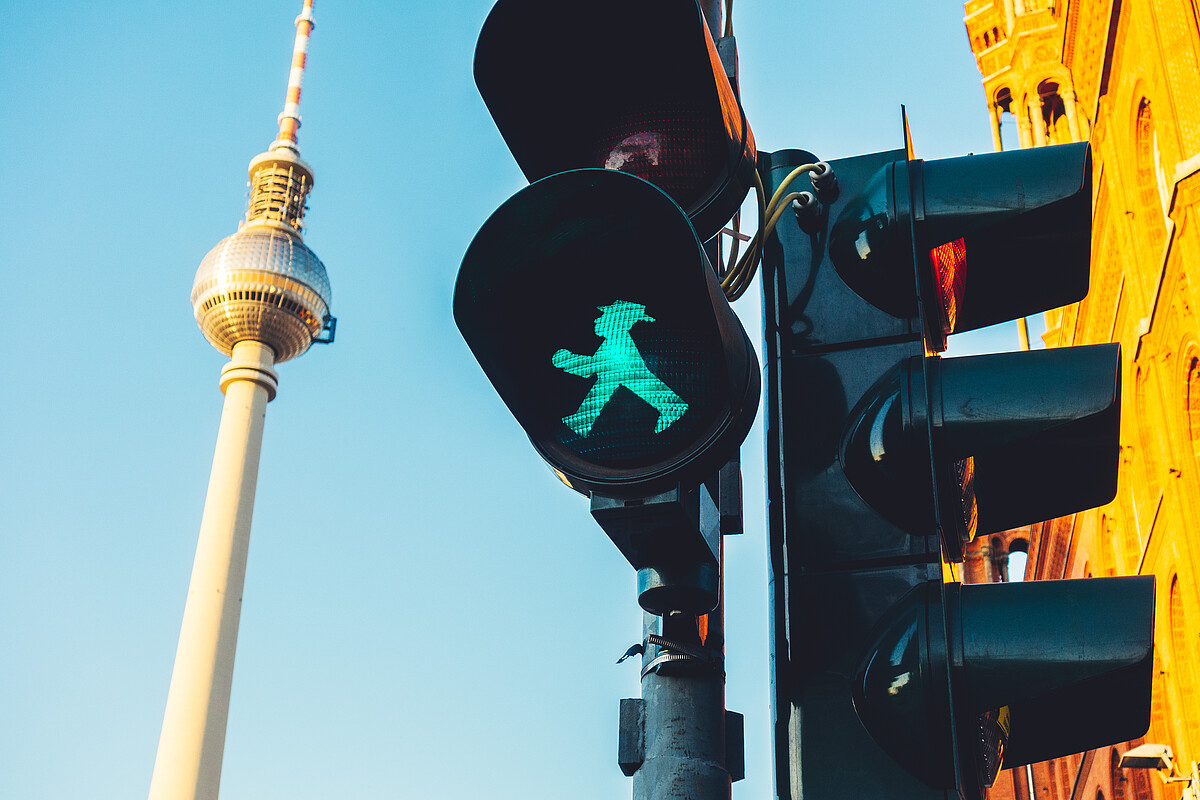 The distinctive traffic lights of Berlin