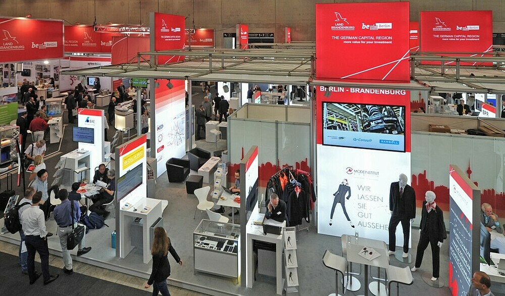 fair booth in City Cube at Innotrans 2018
