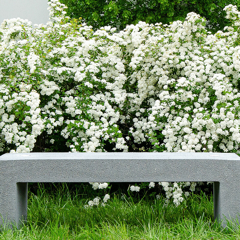 A concrete bench produced by BNB