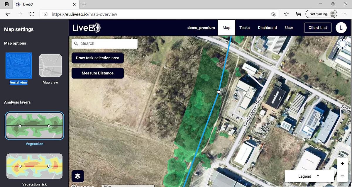 LiveEO presents views from above of company assets with predictive analysis of potential damage.