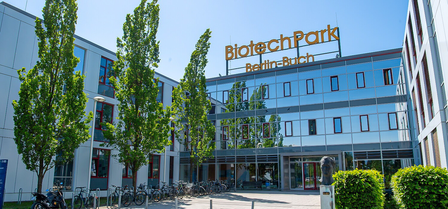 The main entrance to BiotechPark Berlin-Buch