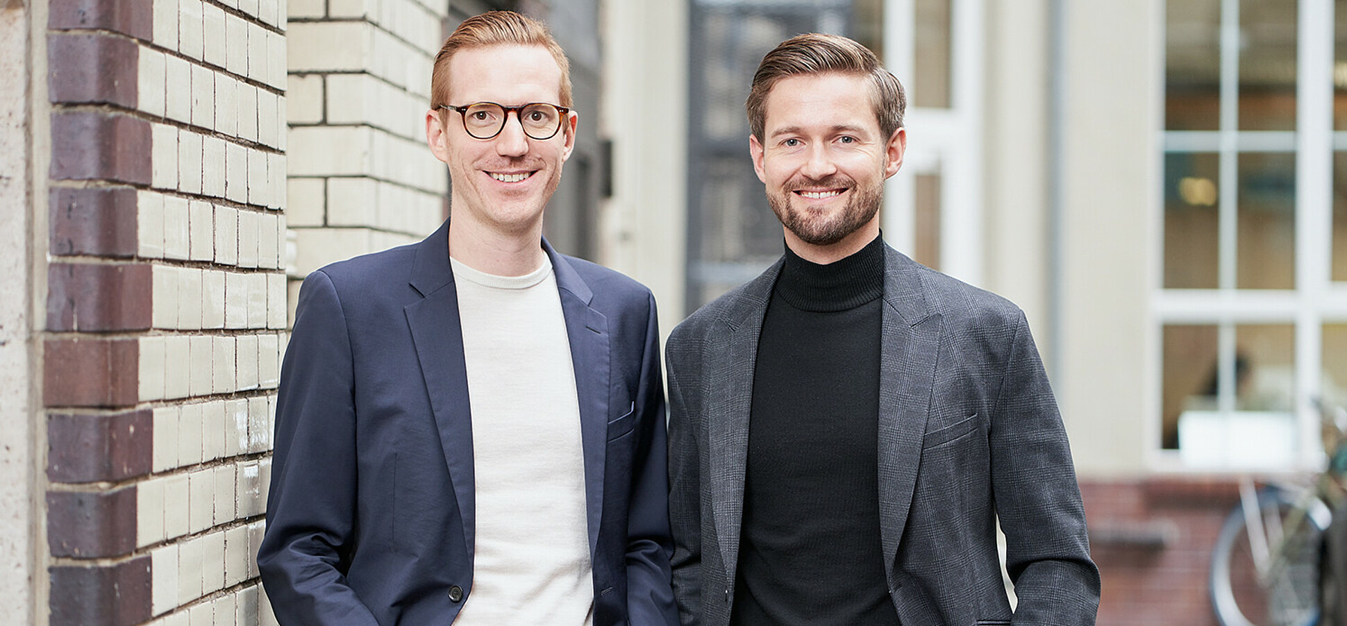 Christopher May and Henrik Gebbing, both co-founder and co-CEOs of Finoa