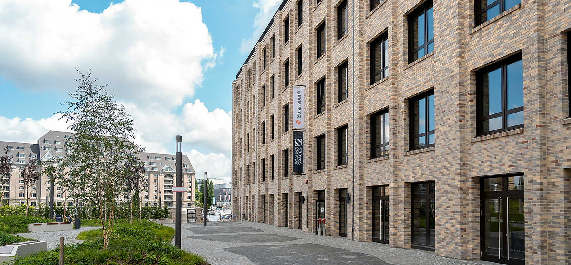 A modern brick building in Berlin is home to Solaris Group