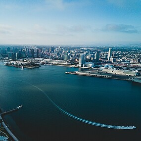 bird's eye view of San Diego 
