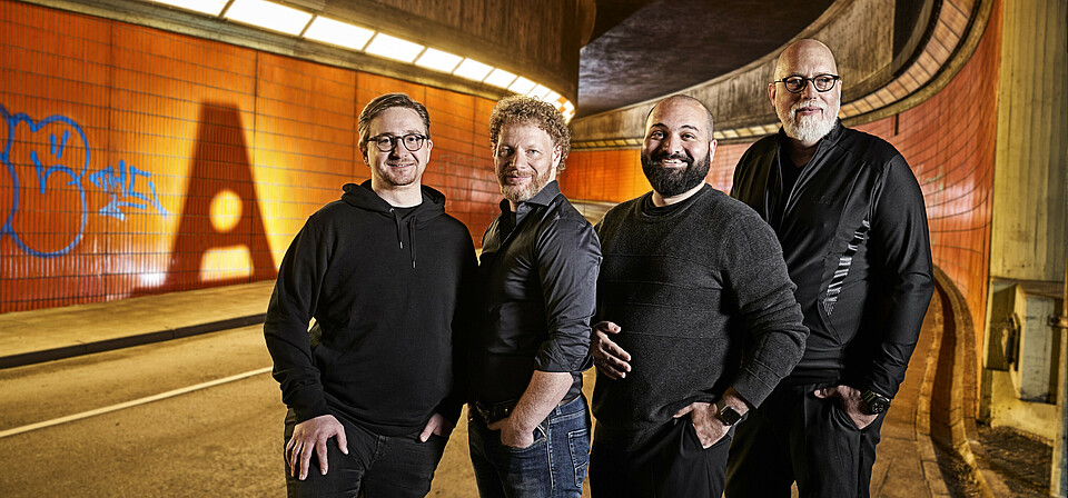 Founder-Team AUTOVIO: Philipp Goebel, Tom Kedor, Amir Hadi, Carsten Eckmiller