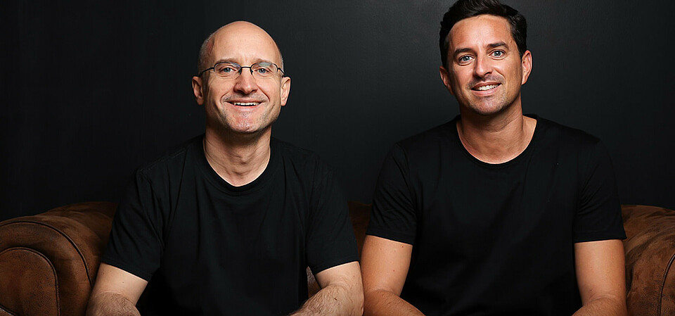 Tapline founders Peter Grouev and Dean Hastie are ex-bankers, venture builders and techies.